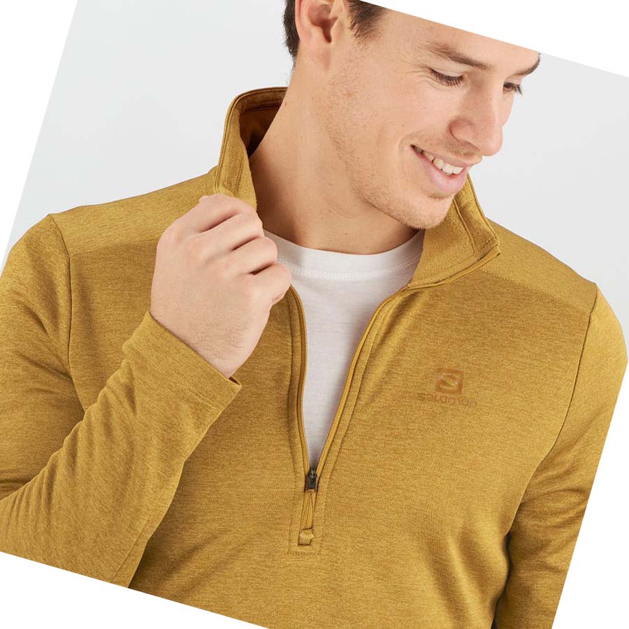 Sudadera Con Capucha Salomon ESSENTIAL LIGHTWARM SEAMLESS Hombre Amarillos | MX 3205DFM